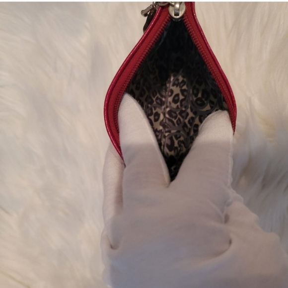 Coach Poppy Red Leather Wristlet 6 x 4.25 EUC - Picture 5 of 5